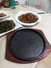 铁板烧专用铁板牛排铁板盘加厚西餐盘韩式烤肉盘煎牛排铸铁烤盘 25cm铁板+红木板 25cm 实拍图