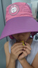 lemonkid儿童防晒帽女童遮阳帽宝宝渔夫帽婴儿男童太阳帽优雅紫小兔58 实拍图