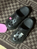 朴西夏季沙滩厚底增高小个子女生休闲洞洞鞋 珍珠黑 40-41  实拍图