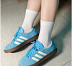 adidas T头鞋 VL COURT复古板鞋德训鞋男女阿迪达斯轻运动   蓝色/亮白/树脂黄(推荐女生选小半码)   38 实拍图