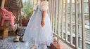 G.DUCKKIDS童装爱莎公主裙女童连衣裙夏季新款儿童裙子女孩艾莎生日礼服裙 裙子和皇冠 100 尺码2~3岁【 90-100cm】 实拍图