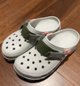 卡骆驰crocs洞洞鞋贝雅卡骆班轻便耐磨一脚蹬休闲鞋|205089 冬日白/彩色-1LI 37 /38(230mm) 实拍图