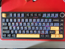 狼蛛（AULA）F75客制化机械键盘 无线三模蓝牙/2.4g/有线 gasket结构全键热插拔 75配列电竞游戏专用办公通用 雷霆黑  新月轴 实拍图