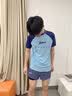特步青少年泳衣男2026新款初中生男孩大童男士游泳衣泳裤泳镜套装装备 62413蓝色套装（泳衣+泳裤） 165 （2XL高165-175  重130-150） 实拍图