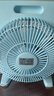 卡帝亚（KADEER）电风扇台式迷你转页扇宿舍台扇桌面小风扇低噪音鸿运扇六扇叶风扇母婴扇 定时 蓝色 实拍图