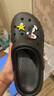 SNOOPY史努比童鞋儿童拖鞋夏季轻便男女童花园沙滩洞洞鞋4979黑色40-41 实拍图