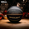 Wilson威尔胜SPOTLIGHT系列成人篮球室内外通用黑金7号篮球 实拍图