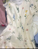 茵曼植物碎花女装无袖连衣裙浪漫度假风宽松2025夏季新品花苞长裙子 杏色-18528022【好评返现】 M 实拍图