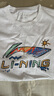 李宁速干T恤丨抗菌圆领短袖T恤男子夏季户外印花休闲宽松运动上衣 【图案LOGO印花】标准白745-2 2XL 实拍图