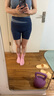 徽昂运动套装女瑜伽服跑步健身服速干衣拼色内衣短裤背心五分裤蓝L 实拍图