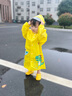 牧萌 儿童雨衣男女童带书包位宝宝幼儿园小学生雨鞋套装防水卡通雨披 活力黄恐龙 S码（建议身高80-95cm） 实拍图