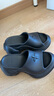SMFK预售WAVE高跟运动拖鞋SL002B1厚底增高时髦一字拖9.5cm明星同款 荒野黑 偏大一码 38 实拍图