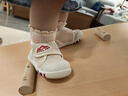 kids.ing学步鞋1-2岁婴儿鞋男女宝宝鞋网面防滑软底透气 米色（春款） 18 实拍图