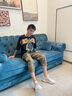 H8奢椰子鞋350满天星鞋子男鞋2025新款透气网面莆田休闲运动跑步鞋 白满天星（BT版本） 42 实拍图