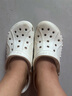 卡骆驰crocs洞洞鞋贝雅男鞋女鞋轻便耐磨一脚蹬拖鞋休闲鞋|10126 白-100 40 (250mm) 实拍图