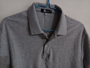 立蒙（LIMENG）珠地棉短袖T恤男士纯色保罗衫全棉翻领大码t袖衫潮 浅灰 185 实拍图