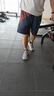 adidas舒适拼接运动短裤男装夏季阿迪达斯官方三叶草   暗灰藏青/森林绿   M 实拍图