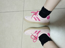 热风（Hotwind）德训鞋女鞋春秋新款潮流百搭双色鞋带休闲平底板鞋外穿小白鞋 14粉红(H14W25710) 38 实拍图