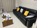 卡尔适黑色真皮沙发客厅2025新款小户型调节大象耳朵意式直排沙发花弄影 【云端舒适坐感】3.1米多人位 【S+级进口纳帕头层皮】全真皮版 实拍图