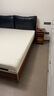 卡熙缇流影床中古风真皮实木家用包豪斯主卧法式复古软包 羽绒款-爵士黑油蜡头层牛皮（接触面范围真皮） 1.8米床（榉木排骨架） 实拍图