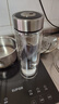 希诺抗菌玻璃杯双层商务办公车载水杯男高档泡茶杯子XN-9607K 410mL 实拍图