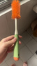 倦透婴儿硅胶奶瓶清洗刷套装奶嘴吸管刷洗奶瓶刷子360度旋转清洁工具 薄荷绿两件套-直柄奶瓶刷+吸管刷 实拍图