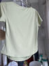VICTORIATOURIST瑜伽服女运动套装春夏宽松跑步短袖微胖健身服训练服T恤绿XXL 实拍图