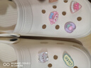 利达妮（TZLDN）洞洞鞋女款2024年最新款外穿防滑防臭厚底eva孕妇包头凉鞋女夏季 奶油白水晶熊 【10颗装】 40-41 【标准码】 实拍图