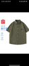 名创优品（MINISO）长袖衬衫男2025新款冰丝薄款衬衣春季宽松痞帅潮流上衣 军绿 XL 实拍图