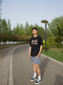 李宁（LI-NING）短袖t恤男夏季薄款凉感冰丝体恤宽松休闲透气棉质圆领运动上衣 黑色-新款彩标 L /175 (120-145斤) 实拍图