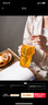然也玻璃水杯子耐高温吸管杯办公室高颜值饮料杯茶杯600mlKH101 实拍图