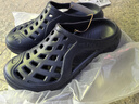 迪卡侬（DECATHLON）游泳男士凉鞋沙滩拖鞋洞洞鞋外穿NABD2028002深蓝色网格款44码 实拍图