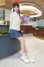 ZHR休闲鞋女镂空透气女鞋夏季内增高户外登山鞋女 KS103 米色  37  实拍图