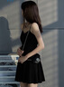 真维斯连衣裙女赫本风复古气质v领小黑裙内搭无袖打底吊带a字裙黑色2XL 实拍图