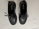 百丽通勤商务皮鞋男牛皮褶皱增高休闲鞋A1373AM4 黑色 44 实拍图