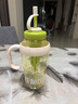 【京东物流】水杯冰霸吸管杯高颜值学生茶水分离大容量杯子 肚肚杯1个-浅绿色 实拍图