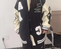 迪伽达棒球服男装春秋新款字母时尚宽松时尚潮牌夹克上衣服外套男士学生 KA38黑色 2XL 【120-150斤】 实拍图