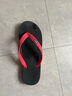 hippobloo河马泰国进口乳胶人字拖男女舒适防滑橡胶凉拖鞋海边沙滩ins潮拖 红黑红 42 (泰11) 实拍图