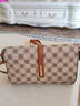 泊雅仕送妈妈女包礼物新款2025时尚潮欧美复古印花包潮流单肩斜挎小包包 米色方格 实拍图