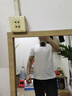 重磅纯棉短袖t恤男高档纯色印花休闲基础款内搭半袖打底衫 白色 M  105-125斤 实拍图