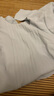 OVV2023春夏新款女装单面缎三醋酸经典圆领清爽百褶短袖连衣裙 蓝灰（净色）06 M 晒单实拍图