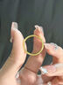 中国黄金（CHINA GOLD）黄金戒指女足金古法素圈闭口指环新跨年元旦礼物送女友 足金素圈戒指12#约0.5g【纪念品】 实拍图