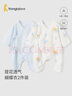 童泰（TONGTAI）婴儿连体衣夏季新生儿衣服宝宝家居内衣蝴蝶衣2件装 蓝色52cm 实拍图