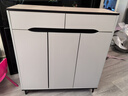 第一森林（First Forest）餐边柜一体靠墙柜子意式极简储物柜客厅靠墙茶水台杂物储物柜 【三门两抽】浅灰色石纹色90cm 实拍图