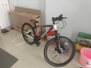 凤凰（Phoenix） 山地自行车成年人男士女士学生变速减震油刹线刹山地车自行车 黑红/铝合金车架/蓝图定位 26寸（身高160-180左右） 30速数字指拨/默认线碟可改油碟 实拍图