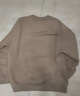 七见情侣款纯色宽松休闲全棉磨毛圆领套头长袖卫衣 浅米色 XXL  实拍图