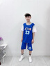 G.DUCKKIDS童装男童篮球服套装2024新款儿童夏装两件套夏季大童运动速干衣服 23号蓝色 150码建议身高140-150年龄11-12 实拍图