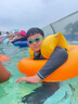 李宁（LI-NING）儿童泳衣连体长袖温泉保暖防晒男童冲浪服训练游泳装8793黑绿170 实拍图