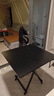 折叠桌餐桌家用小户型吃饭桌简易租房出租屋正方形小方桌子便携式 黑色+黑架【70*70*74cm】 实拍图