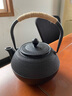 万家全铸铁壶煮茶器围炉煮茶壶煮水泡茶烧水壶铁质功夫茶具电陶炉煮茶器 1200ml铁壶+不锈钢滤网 1200ml 实拍图